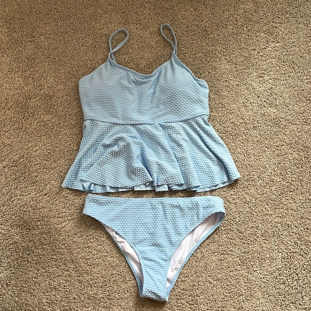 Shein Tankini - Ruffle Hem Bikini Swimsuit